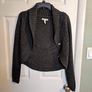 Charcoal Swoop-Cardigan